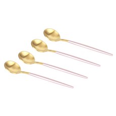 SSGP 不銹鋼餐具咖啡勺, 粉紅金, 4個
