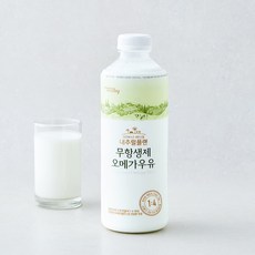 에치와이 무항생제 인증 내추럴플랜 오메가 우유, 1개, 930ml
