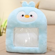 동물얼굴 투명창 손주머니 손담요 JNH871, 펭귄