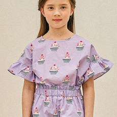 A.Toi 女童透氣維拉諾涼感荷葉邊袖上衣