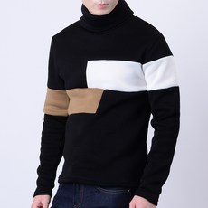Townclo 男士刷毛雙線高領針織衫