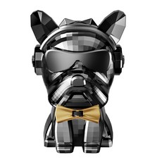 D.O.G 車用芳香劑蝴蝶結狗牛頭犬 金屬黑 藍色D2香水, 1件, 1個