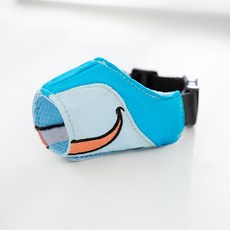 Puppy Dream 狗狗微笑犬綁帶布質嘴套 XL 10053, 1個, 藍色