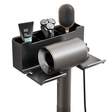 MONACO OLIVE 免打孔 Mouve 吹風機支架, 黑色, 1個