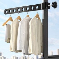 오버그로우 다용도 공간활용 회전형 건조대, 블랙