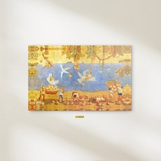 WE ART 東方畫 民畫 風水畫 李仲燮 西歸浦 幻想, 帆布畫(無框)