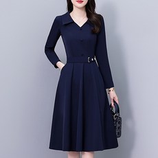 POPLARNC 女款摩登Tion大尺碼連身裙 P26SPOPS120228, 海軍藍