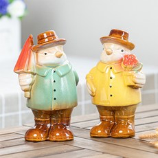 JHCompany 우비 오리 커플 오브제 세트, 혼합색상