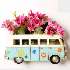 JHCompany復古汽車壁掛花盆 天空藍, 混色