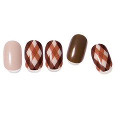 [비건뷰티] 엣지유 샵젤 붙이는 젤네일, 솔다웃 체크, 1개