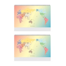 건망증 2021년 월드와이드 탁상용 캘린더 2p, 선셋, 1세트