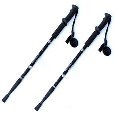 IYES 4節折疊式超輕量登山杖 2入 IY-CLEYE, 黑色