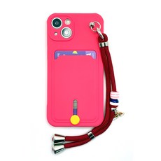 에스엠씨 레인보우 스트랩 카드 젤리 휴대폰 케이스