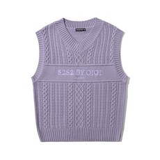 5252ByOioi 中性款素色麻花紋針織背心