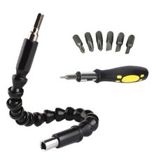 多功能萬向螺絲起子延長桿套組, 螺絲起子延長桿 + 棘輪工具 + 6種螺絲起子頭, 1套