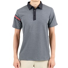 男款三線四向彈力翻領短袖高爾夫T恤 YBLL15