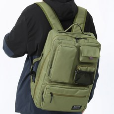 MEICHEL The Tool獨特多口袋方形後背包 10766, 綠色