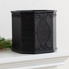 flowertree 哥德式六角花盆, 黑色壓克力