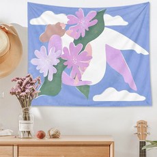 北歐插畫壁掛式厚布織物海報 037 GT3001 + 夾子, 無畫框