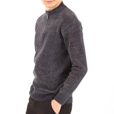 男性高領微纖維刷毛半拉鍊針織衫 YBLL66