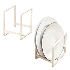 鋼製碗碟架小+大套組, 白色的