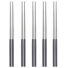 馬霍餐具 染色的成人用筷子, 炭灰色, 單品, 5雙