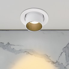 Meliving DS Liam COB 開孔式 LED 8W 低頻閃 圓形崁燈 57mm, 1個, 白色 + 燈泡色