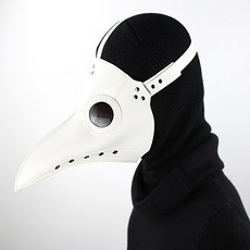 EMOKUBEE 萬聖節瘟疫黑死病面具, 白色, 1個