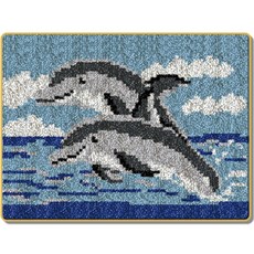 알로데 수생 동물 카펫 매트 DIY스킬자수세트 영문버전 컬러인쇄메쉬, 1세트, NO_07