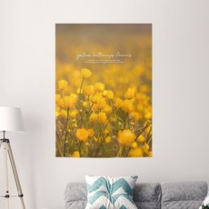 상상후 패브릭포스터 인테리어 바란스, 옐로우버터컵