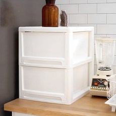 BONOHOUSE Max 2層收納櫃, 1個, 白色