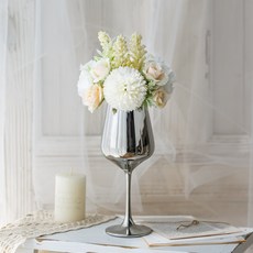 꽃다발 TESI072 + 꽃병 세트, 18번 화이트