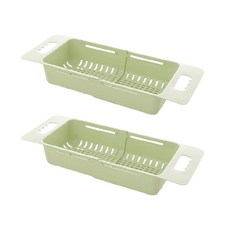 softholic 水槽架餐具瀝水架 2入, 綠色