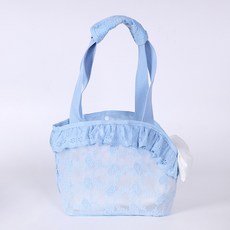 Lanboer 寵物蕾絲外出提籠, 藍色