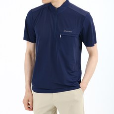 男士透氣孔戶外短袖半拉鍊T恤 YHS306