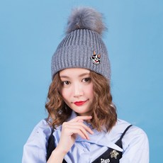 NAYA STYLE 男女款針織毛帽 DJBG-70-3, 灰色