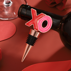 微笑紀念日XO紅酒塞, 1個, 玫瑰金紅色