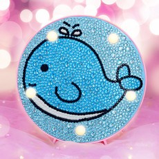 兒童寶石十字繡LED氣氛燈, 6 海豚, 1個