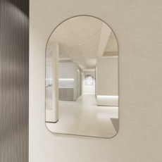 Maadeu 黏貼式硬質塗層簡約壓克力鏡 拱形 XL, 無框