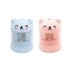 misoro 10000 動物電動削鉛筆機 2359, 2個, 粉紅色, 藍色