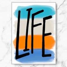 RYMD 라이프 포 칼라 메탈 액자, 실버