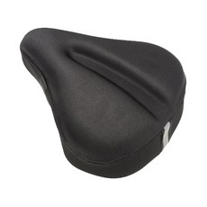 室內自行車坐墊套凝膠墊記憶棉 C型, 黑色, 1個