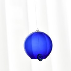 簡約素色玻璃風鈴 MW0133, 藍色