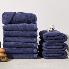 SOFT TOUCH 飯店專用40支精梳棉毛巾 150g, 10個, 深藍色