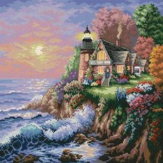 燈塔房屋圖案十字繡組