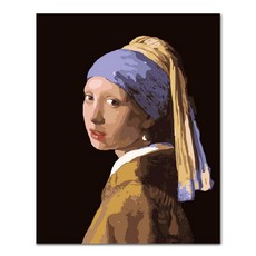 ADICO DIY 繪畫 Vermeer 的女孩珍珠耳環 PFF12 40 x 50cm, 混色