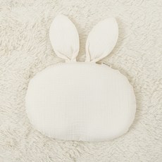 lolbaby 嬰幼兒用天絲3D網眼塑型枕 + 兔子枕套組, 1套, 象牙白(枕套)