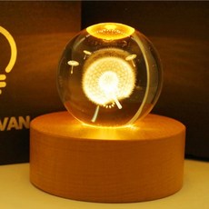 水晶球小夜燈 蒲公英款, 混色