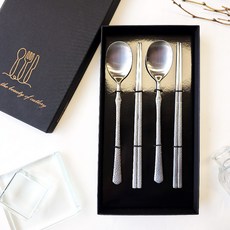 Bogen Luce 韓式湯筷 2人禮盒組 + 禮物盒, 單一顏色, 湯匙 2p + 筷子 2p, 1套