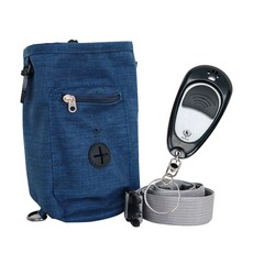 DING DONG PET 犬用零食牽引繩收納袋+訓練器組, 海軍藍（零食袋），黑色（Clicker）, 1套